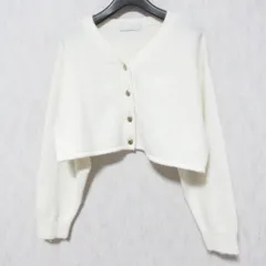 美品 23AW CELFORD セルフォード 刺繍入りクロップドカーディガン CWNT234083 F アイボリー レディース 古着 中古 USED