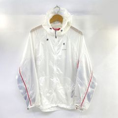 Supreme ホワイト ナイロンジャケット フード付き - メルカリ