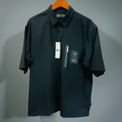 タグ付き未使用品　GU　メンズ　コラボ　ジップポケットシャツ（5部袖）UNDERCOVER 黒　Mサイズ