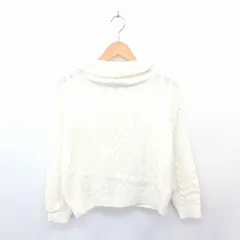 イング INGNI ニット セーター タートルネック ケーブル編み ビッグシルエット 長袖 M アイボリー 白 /TT24