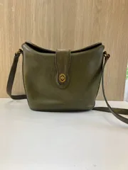 【中古品】 COACHコーチ レザー ショルダーバッグ 9948 緑グリーン 斜め掛け 肩掛け バッグかばん 現状品