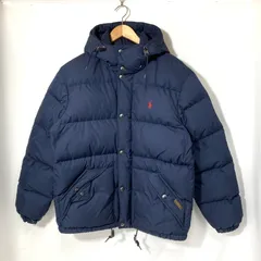 POLO RALPH LAUREN ポロ ラルフローレン ダウンジャケット 防寒 カジュアル 古着  メンズ Lサイズ ネイビー アウター A15295◆