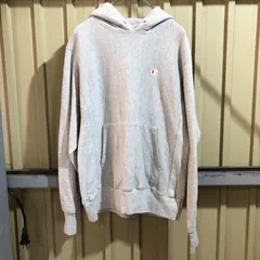 892 Champion REVERSE WEAVE パーカー グレー M チャンピオン リバースウィーブ スウェット ワンポイント 刺繍ロゴ 古着卸 アメリカ仕入