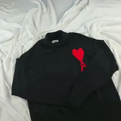 AMI アミ パリ タートルネック ブラック ニット BC8446_0892-02