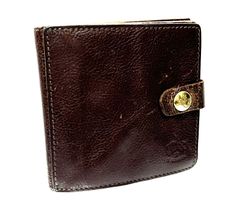 美品✨】イルビゾンテ 二つ折り財布 ダークブラウン 金ボタン - メルカリ