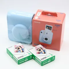 【instax mini フィルム 2箱+カメラケース付】FUJIFILM instax mini12 チェキ カメラ パステルブルー 【送料込み・即日発送】