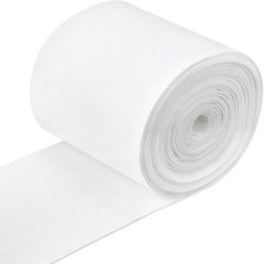 BENECREAT 6m/Roll Felt Fabric, Felt Pads, Non-Adhesive, Anti-Scratch Felt for Jewelry Boxes, Furniture Protection, DIY Decoration, Felt Dolls, Anti-Slip, Soundproof, Cut-to-Size (White, 14x0.2cm)