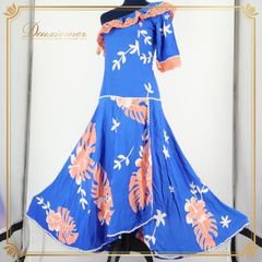【美品 社交ダンス衣装】ホワイト×豪華フロート ワンピース ドレス ブラック 美品 社交ダンス衣装】ホワイト×豪華フロート ワンピース ドレス 白 黒