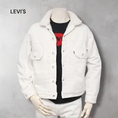 【新品未使用タグ付き】リーバイス LEVI'S Made&Crafted シェルパトラッカー セカンドタイプ ボアGジャン オーバーサイズ 裏ボア デニムジャケット アウター ホワイト L