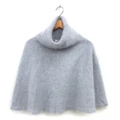 スナイデル SNIDEL プルオーバー ポンチョ シャギーニット オフタートル リブ アンゴラ混 F グレー /NT22