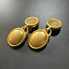 【vintage】ジバンシー　マットゴールド　ドロップイヤリング　GT-R5