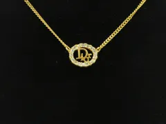 クリスチャンディオール　ネックレス　ロゴ＆ラインストーン　Christian Dior　18708604
