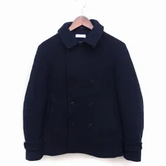 B&Y ユナイテッドアローズ BEAUTY&YOUTH ビューティー&ユース ステンカラー ショート コート アウター ダブル ジャケット ウール混 S ネイビー 紺 /FT4のサムネイル