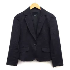 クリアインプレッション CLEAR IMPRESSION テーラード ジャケット シングル ショート丈 シンプル ウール混 2 チャコール 灰 /HT27のサムネイル