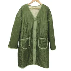 美品 ALPHA INDUSTRIES アルファインダストリーズ リバーシブル ボア キルティングコート TA7086-057 M カーキ ホワイト メンズ 古着 中古 USED