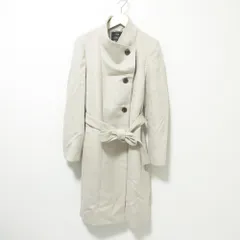 良品 23区 ニジュウサンク アンゴラブレンド ロング スタンドカラー コート ジャケット 36 ベージュ レディース 古着 中古 USED