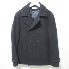 美品 BEAUTY&YOUTH UNITED ARROWS ビューティー＆ユース ユナイテッドアローズ メルトン ピーコート Pコート S ネイビー メンズ 古着 中古 USED