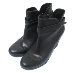 美品 訳アリ UGG アグ アンクルベルト ボアインソール ウエッジソール ブーティ ショートブーツ 1006027 25.5cm ブラック レディース 古着 中古 USED