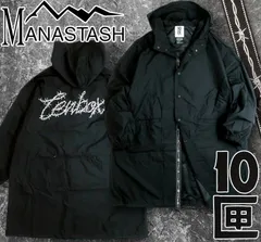 TENBOX 10匣 × MANASTASH テンボックス マナスタッシュ 日本製 MU-TECH 有刺鉄線プリント パッカブル レインコート ロングコート 792-3154001 定価4.1万 ブラック ▲084▼40220k05