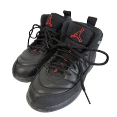 新品同様 NIKE ナイキ Air Jordan 12 Retro Utility 'Grind' エアジョーダン ハイカット スニーカー DM5205-006 キッズ 18cm ブラック キッズ 古着 中古 USED