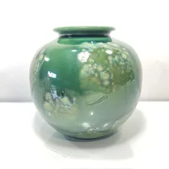 信楽焼 三彩 花瓶 丸型　[管理No.：S11022_D3_80]