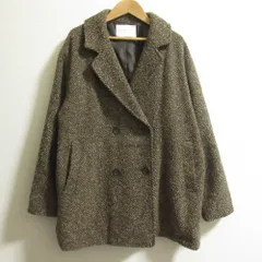良品 A DAY IN THE LIFE アデイインザライフ ユナイテッドアローズ ツイード コート ブラウン レディース 古着 中古 USED