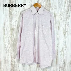 BURBERRY LONDON バーバリーロンドン ホースロゴ刺繍 チェック 総柄 長袖 シャツ メンズ トップス ピンク
