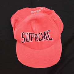 Supreme シュプリーム コーデュロイ キャップ 帽子 USA製 赤 アークロゴ 刺繍 メンズ ストリート アメリカ製