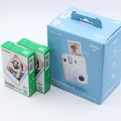 【instax mini フィルム 2箱付】FUJIFILM instax mini12 チェキ カメラ クレイホワイト 【送料込み・即日発送】