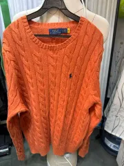 ポロラルフローレン ケーブルニット オレンジ