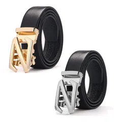 Z型　ブラック×ゴールド メンズ カジュアル オートロックベルト送料無料1119