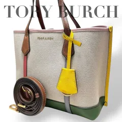 ☆★TORY BURCH　トリーバーチ★ハンドバッグ　トートバッグ　ショルダーバッグ　2way   斜め掛け　チャーム　キャンバス　レザー　ロゴ★　♯1994