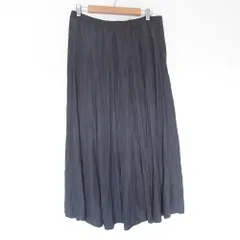 美品 24AW UNTITLED アンタイトル パウダークロス ロングスカート 大きいサイズ 46 チャコールグレー レディース 古着 中古 USED