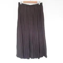 美品 24AW UNTITLED アンタイトル パウダークロス ロングスカート 大きいサイズ 46 ブラウン レディース 古着 中古 USED