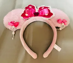 ミニーちゃんのイヤリングカチューシャ(ピンク)