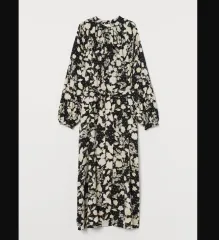 H&M フラワーパターン 55 まとめ売り ロング丈ワンピース ブラック