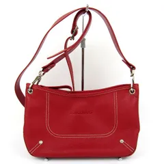 ロンシャン ショルダーバッグ レザー 斜め掛け 鞄 カバン ブランド レディース レッド Longchamp 【中古】