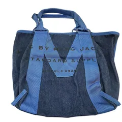 186005 現状品 MARC BY MARC JACOBS マークバイマークジェイコブス トートバッグ　デニム ブルー