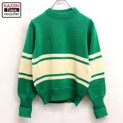 ~70s ボーダー ウール ニットセーター メンズ Sサイズ相当