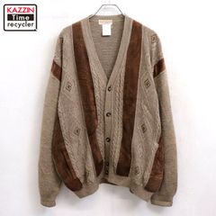 No.290 VINTAGE ヴィンテージ 古着 カーディガン 総柄 幾何学柄 - メルカリ