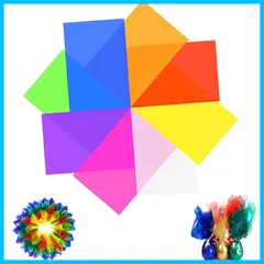 MUYYIKA セロファン カラーセロハン 8色 120枚セット セロハン 紙 子供達の工作 DIY 装飾 梱包 ステンドグラス アルバム作り 卒業ギフトラッピング用 手芸 紙 フィルム(15.5x15.5cm)