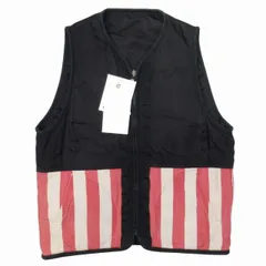 美品 20ss ビズビム VISVIM IRIS LINER VEST アイリスライナーベスト リバーシブル ストライプ アウター 3 ブラック 黒 0120105013025/△T56/メンズのサムネイル