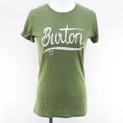 バートン BURTON 半袖 Tシャツ カットソー S 緑系 グリーン ロゴ 文字 プリントのサムネイル