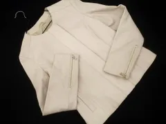 ANAYI アナイ ラムレザー ノーカラー ジャケット size38/オフホワイト ◇■ レディース