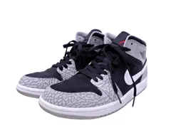 NIKE ナイキ AIR JORDAN 1 MID SE ELEPHANT TOE アジョーダン 1 ミッド SE エレファント トゥ スニーカー size25.5/黒ｘグレー ■■◎メンズ