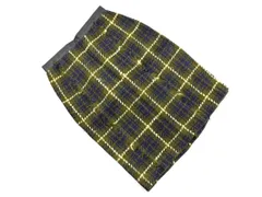 JUSGLITTY ジャスグリッティー ウール混 チェック タイト スカート size0/緑 ◇■ レディース