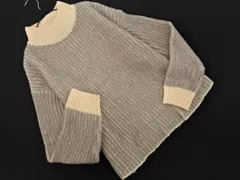 SM2 サマンサモスモス ハイネック ニット セーター sizeF/グレーｘアイボリー ◇■ レディース