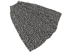 CLASSICAL ELF クラシカルエルフ ギャザー 総柄 ロング スカート sizeM L/黒ｘ白 ◇■ レディース