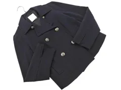 KUMIKYOKU 組曲 ウール100% ダブルボタン ジャケット size2/濃紺 ◇■ レディース