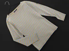 SAINT JAMES セントジェームス ボーダー カットソー 水色ｘベージュ ◇■ レディース